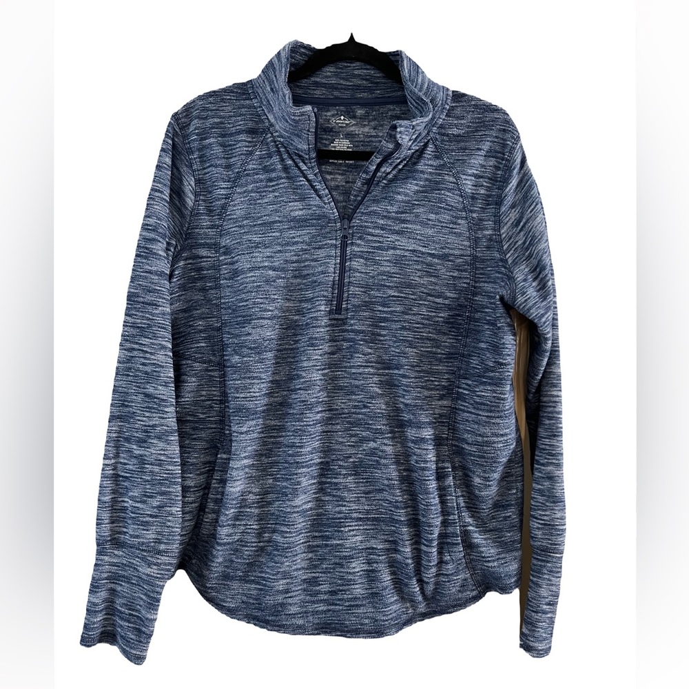 Vintage Fleece Half Zip Heather Blue